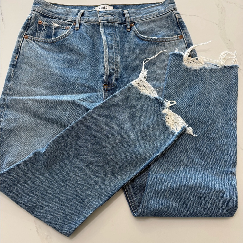 AGOLDE  Blue Distressed Jeans
